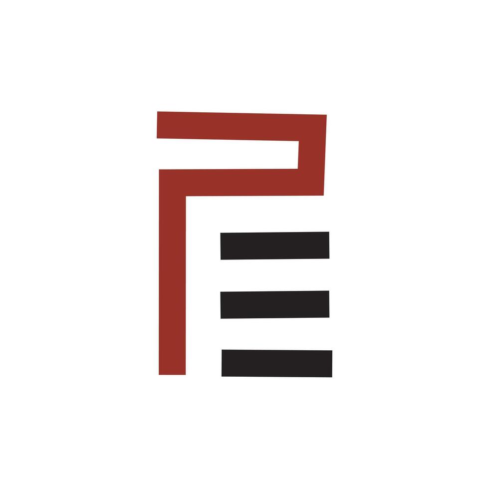 Abstract E P Or P E Letter Business Logo Design vector