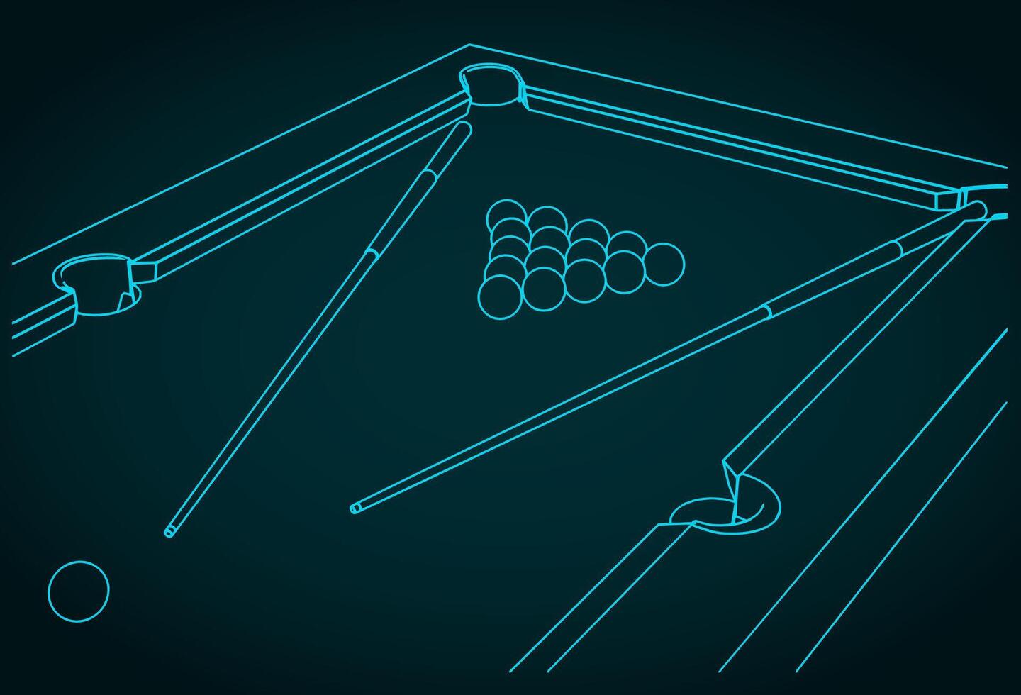 Pool table close up vector