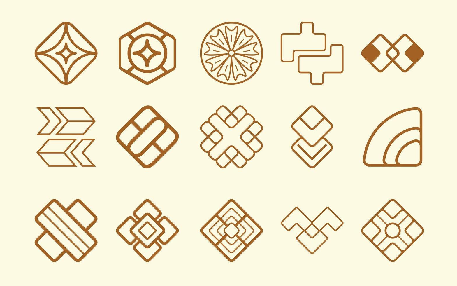 Traditional Pattern Set with different styles vector