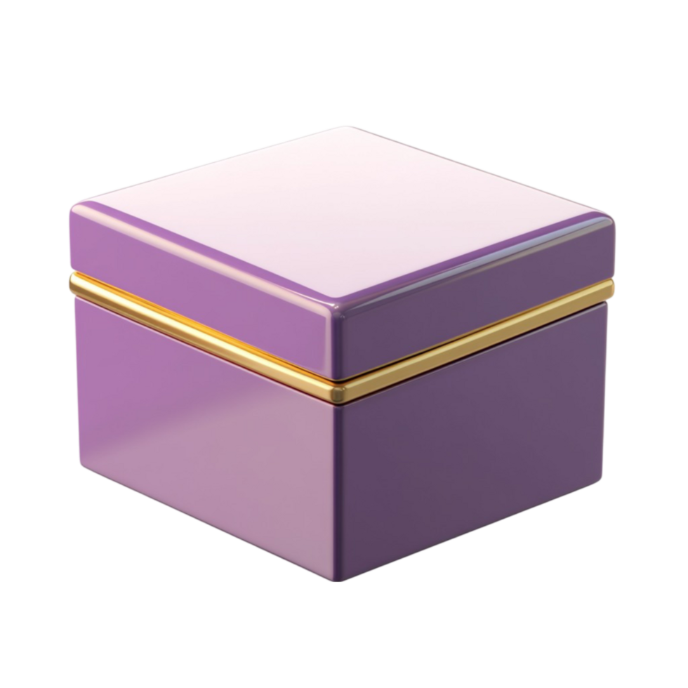 Purple Box with Gold Trim png