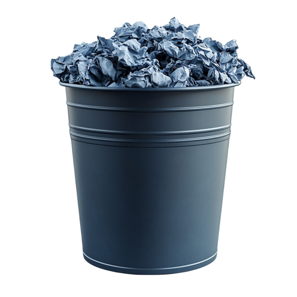 Bucket Full of Shredded Paper png