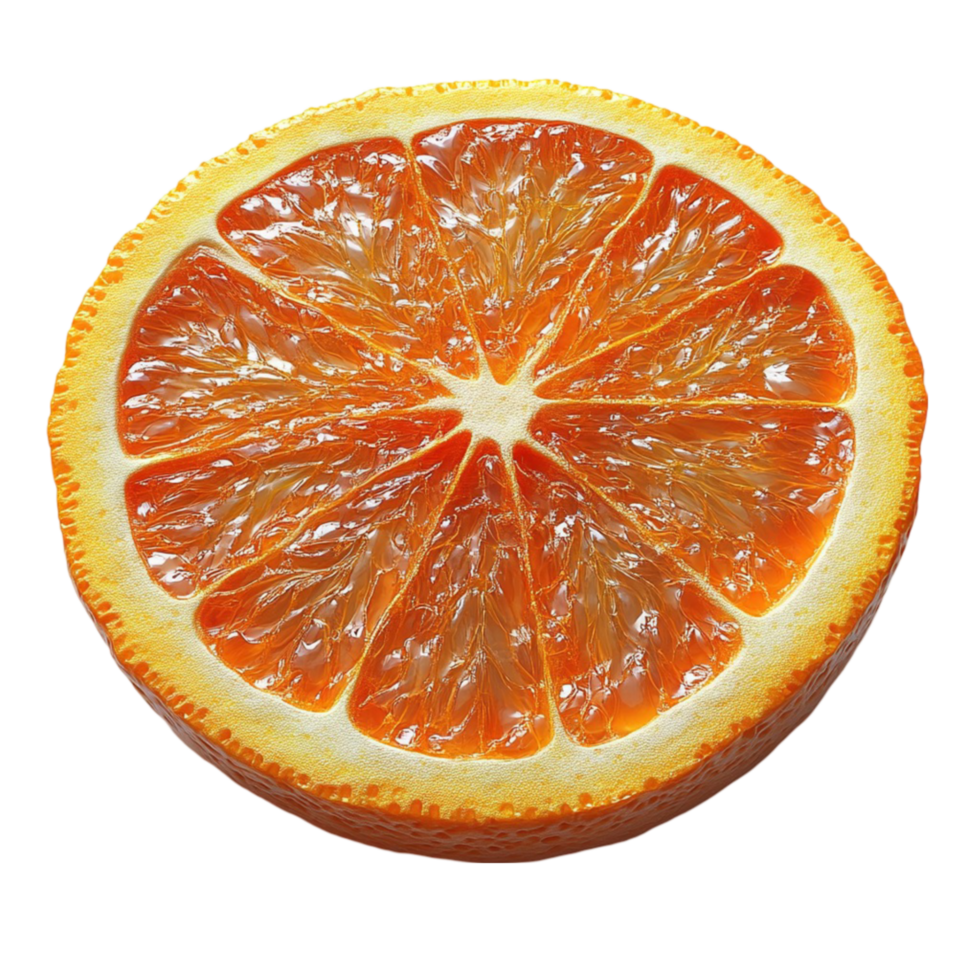 Fresh Orange Slice with Juicy Pulp png