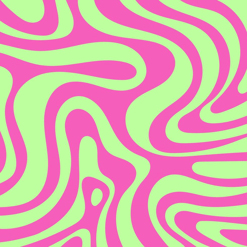Horizontal abstract background with colorful wave pattern. Trendy illustration in retro style 60s, 70s. vector