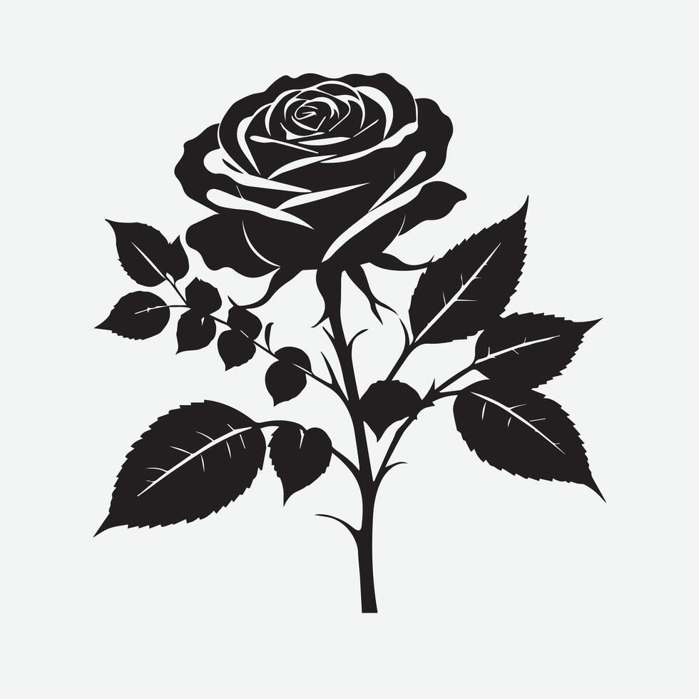 Trendy Rose Flower Clipart for Your Next Project vector