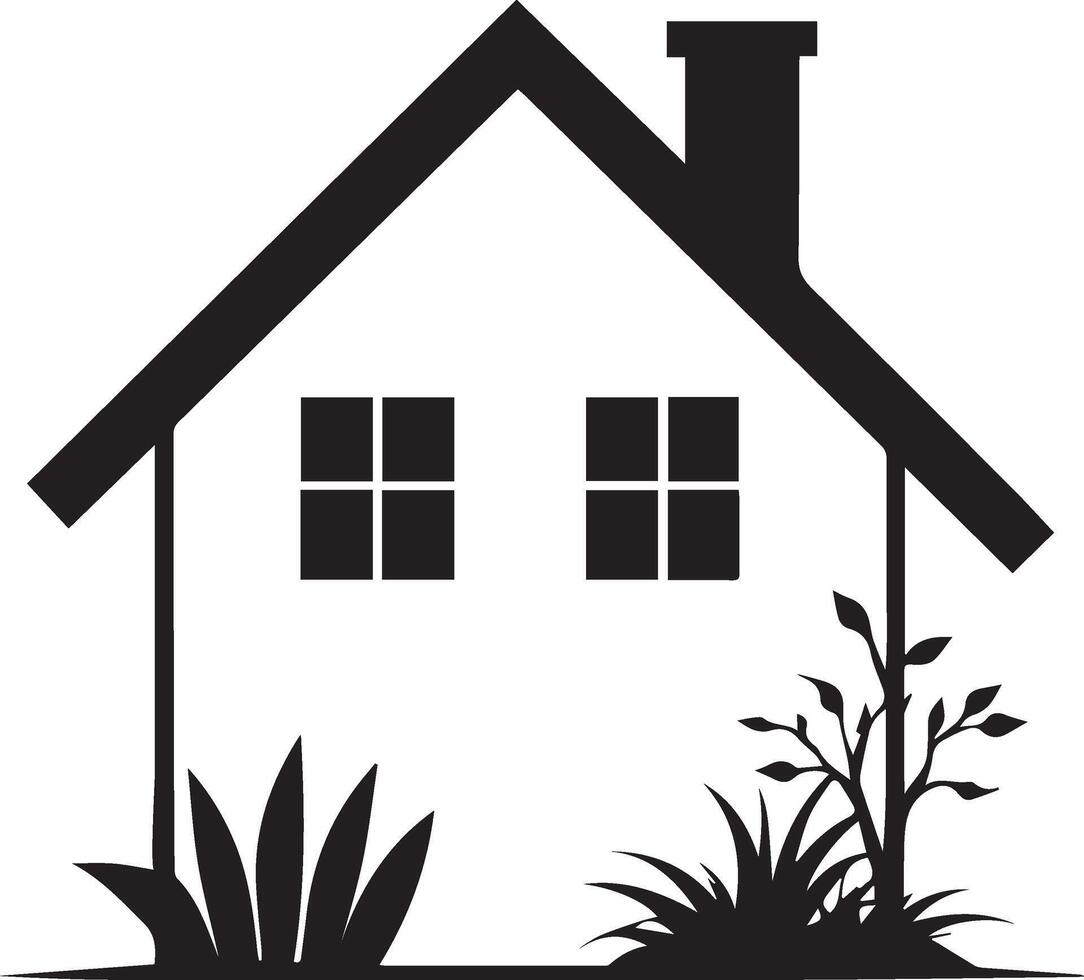 house outline with rooms vector