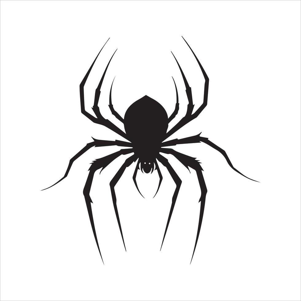 Creative Spider Silhouette Design on a White Background for Halloween vector