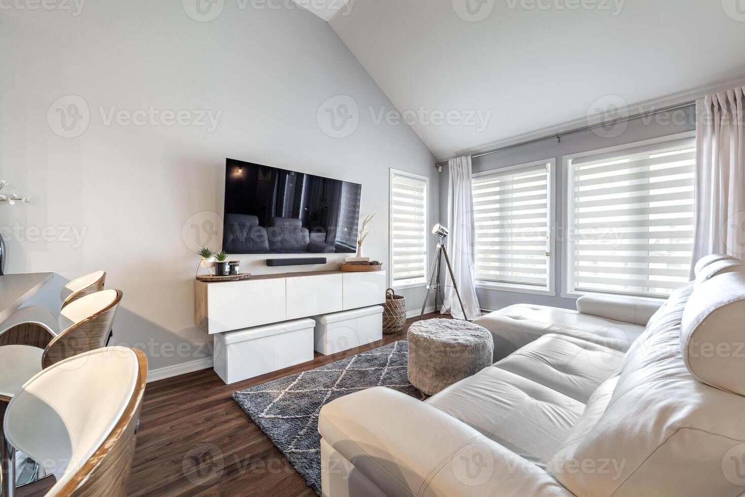 Inside and outside facade and interior of apartment in Brossard closed to Montreal Quebec Canada photo