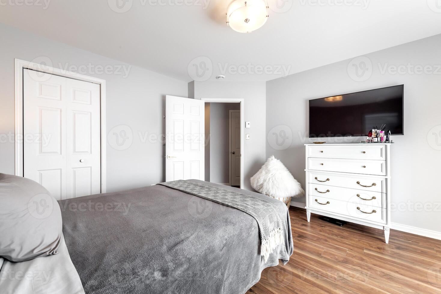 Inside and outside facade and interior of apartment in Brossard closed to Montreal Quebec Canada photo