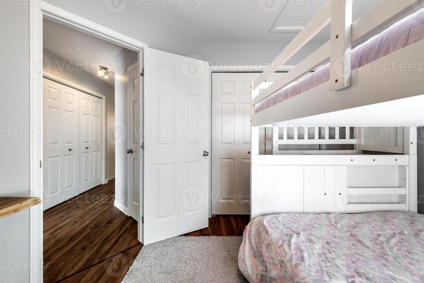 Inside and outside facade and interior of apartment in Brossard closed to Montreal Quebec Canada photo
