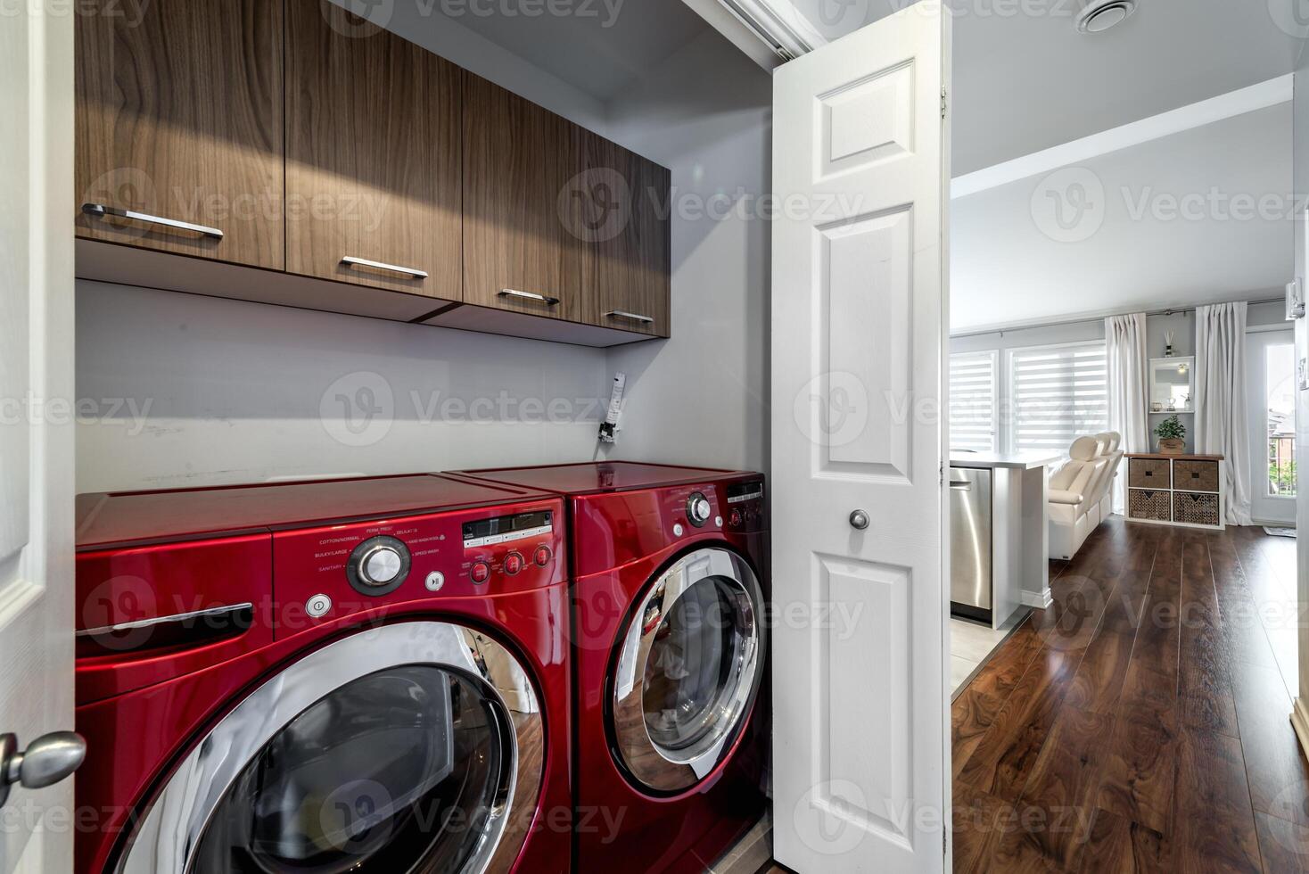 Inside and outside facade and interior of apartment in Brossard closed to Montreal Quebec Canada photo