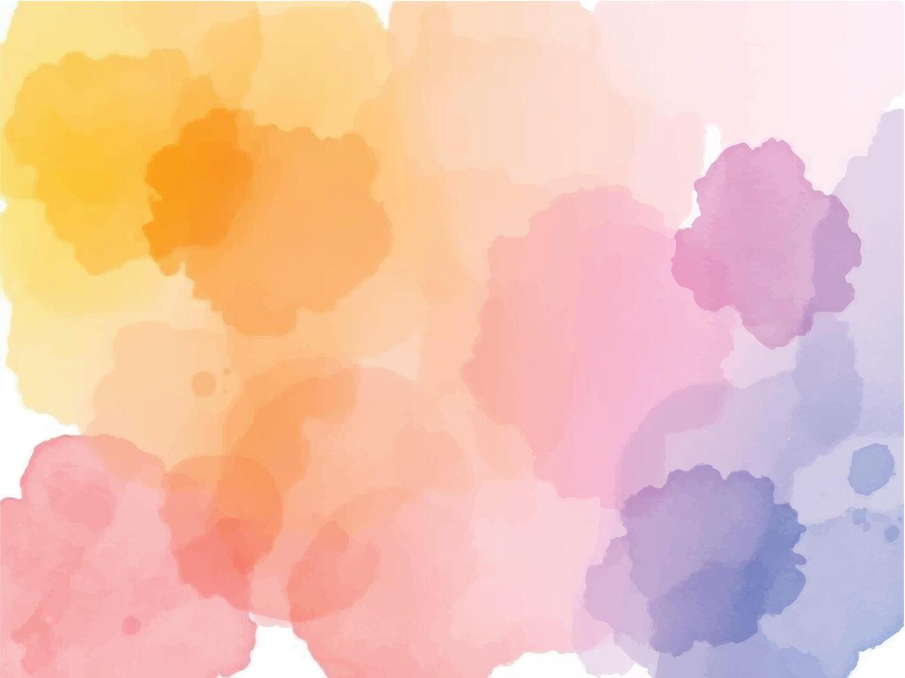 Multicolor Watercolor Blobs in Warm Hues vector