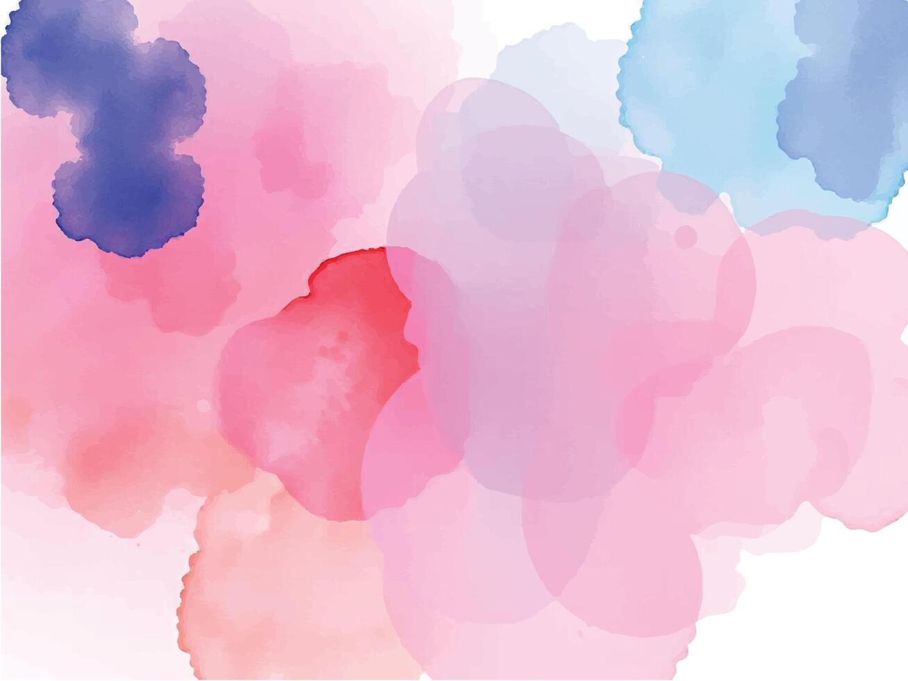 Pink and Blue Watercolor Overlapping Blobs vector