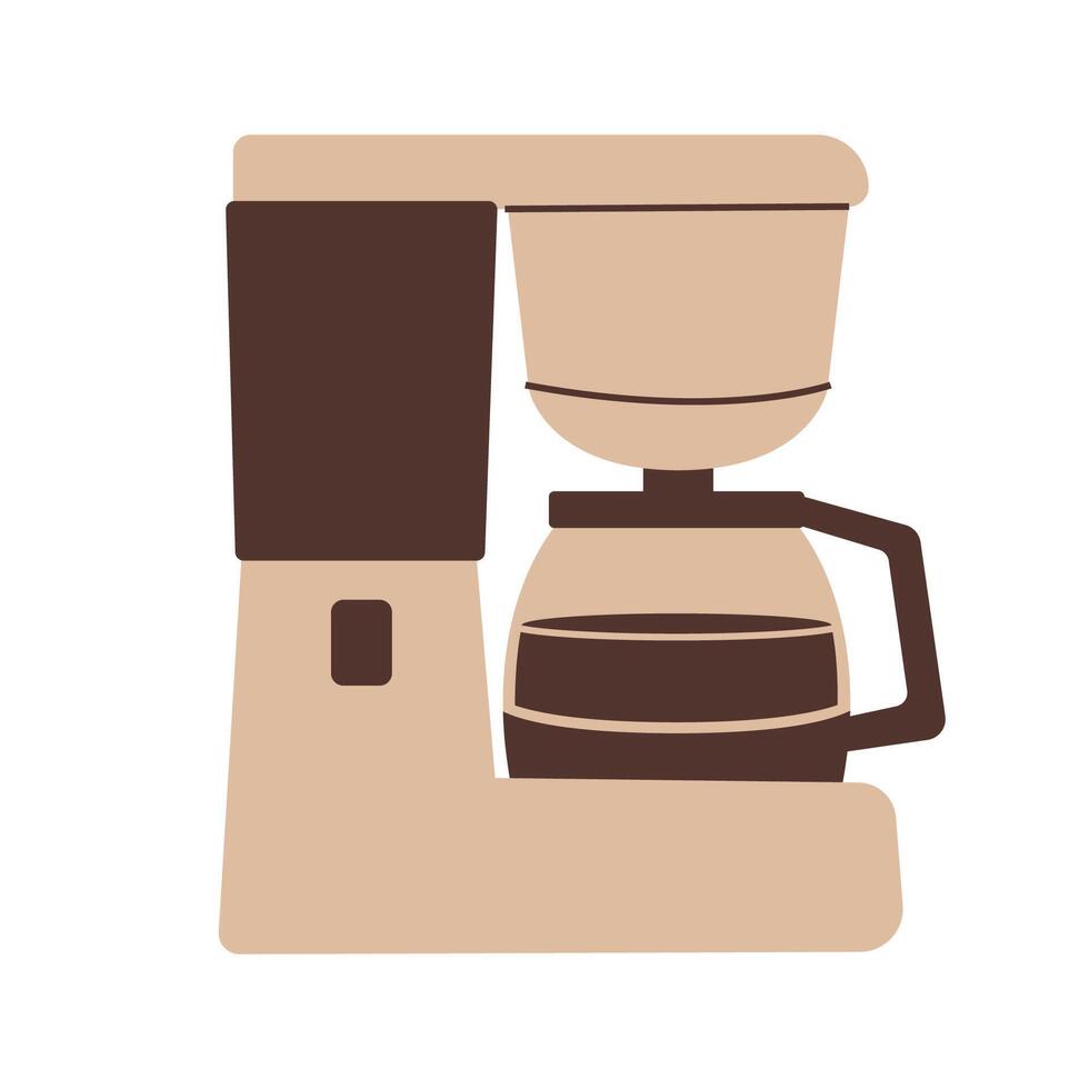 Coffee machine. Coffee lover item. Simple flat clipart vector