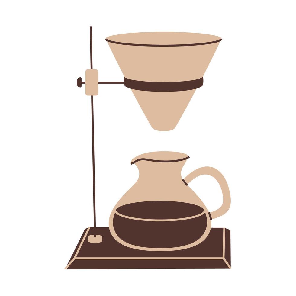 Filter coffee maker. Coffee lover item. Simple flat clipart vector