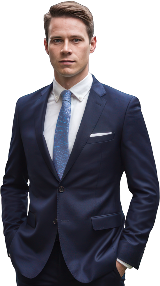 A man in a suit and tie png