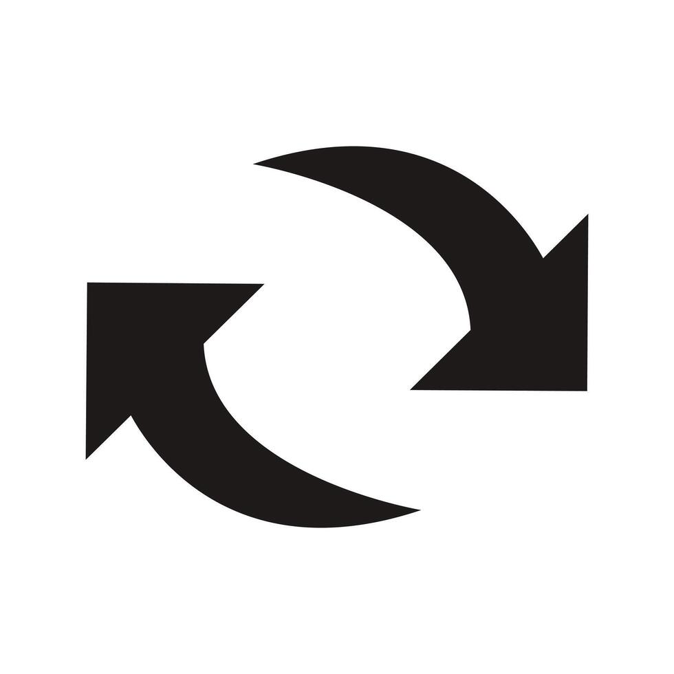 Sync Arrow Minimal Illustration Icon Clip Art Isolated Web Element Cursor vector