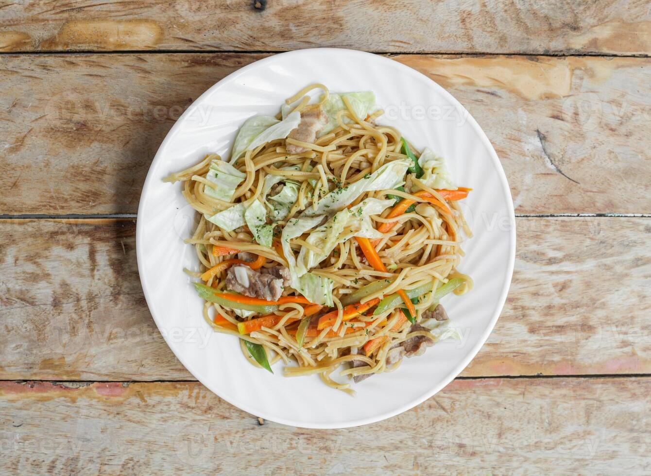 Pancit Filipino Stir-Fried Noodles, a flavorful and colorful Filipino dish photo