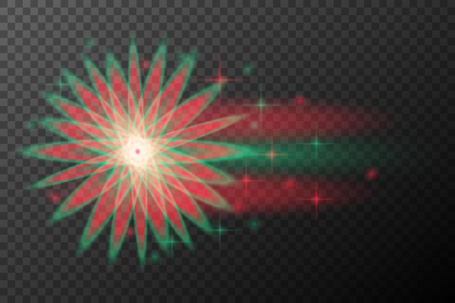 a red and green flower on background vector