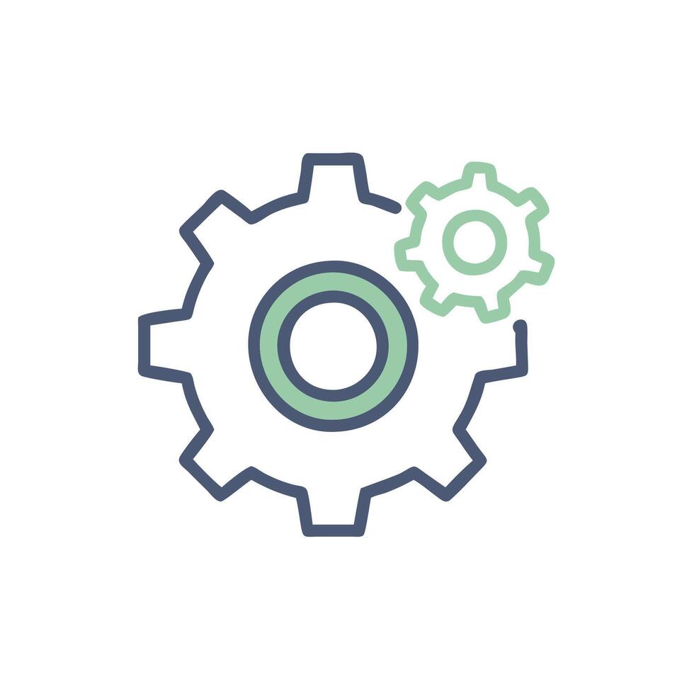 a gearwheel with two gears inside it vector