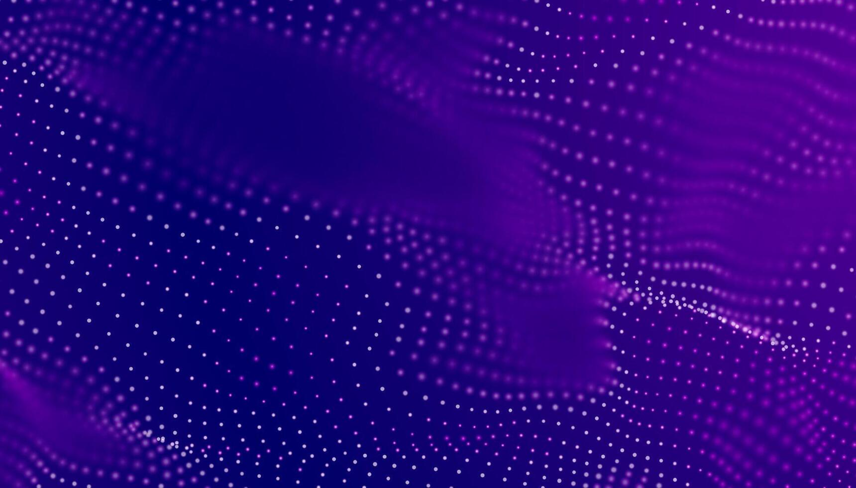 Dark purple gradient background. Big data technology background wave. vector