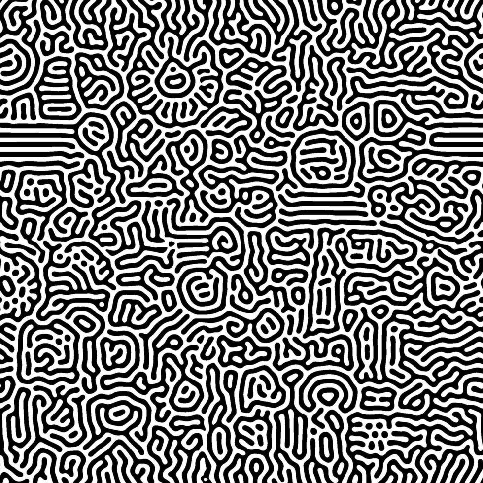 Intricate black and white geometric pattern with abstract organic shapes vector