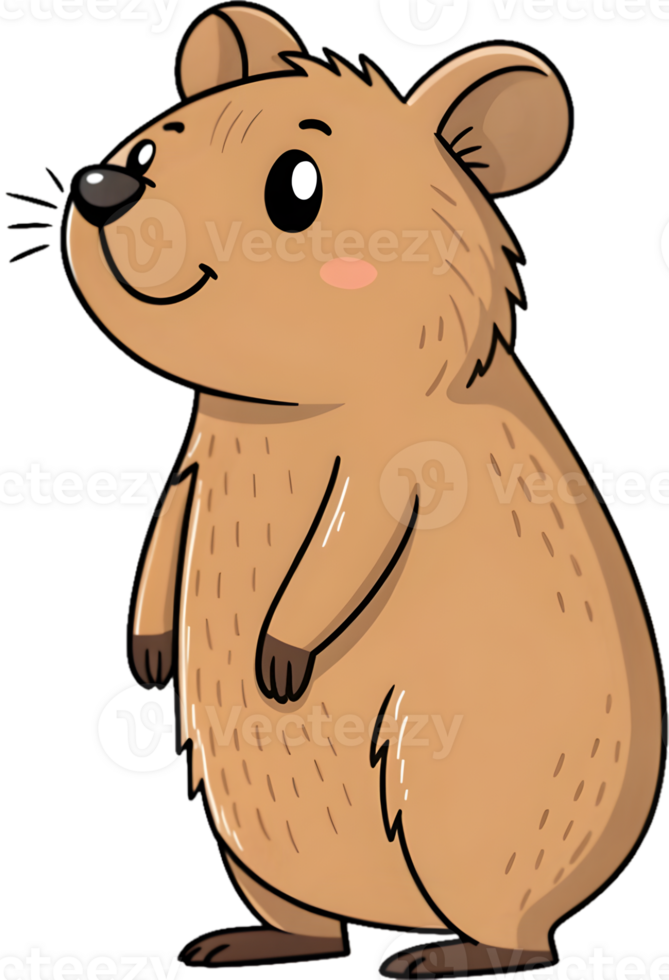 Quokka Cartoon Clipart for Cute DIY Projects. . png