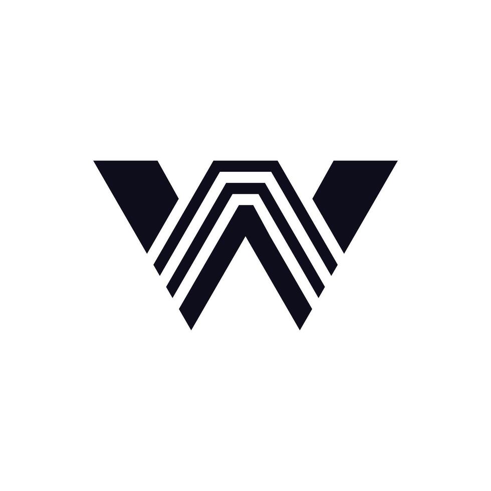 A black and white logo with the letter W in the middle. The logo is simple and clean vector