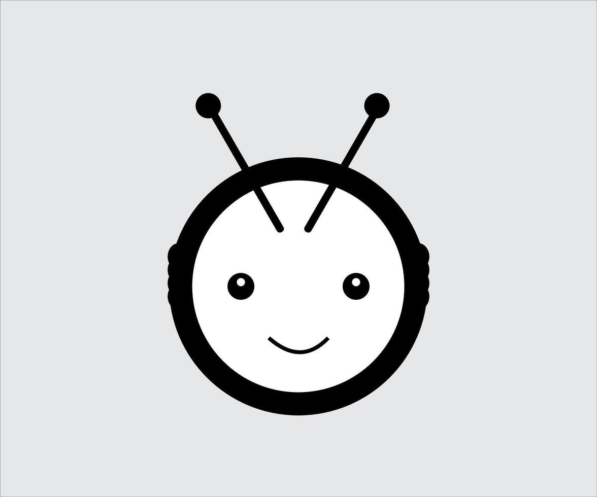 A cartoon face with a smile on it vector