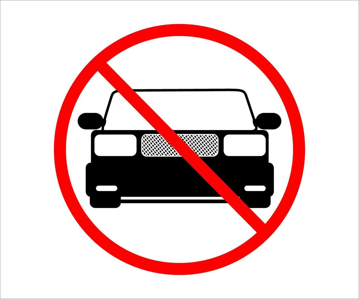 No parking sign vector