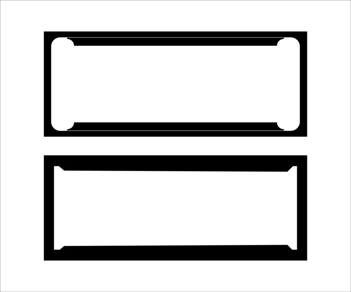 Two blank license plates vector