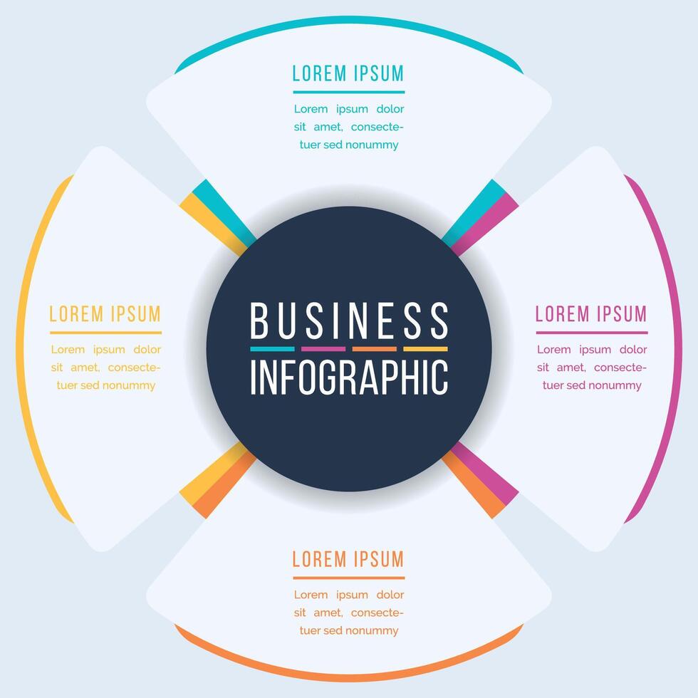 4 Options infographic design colorful vector