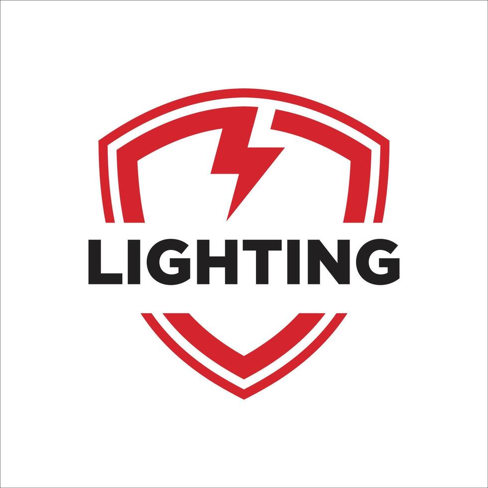 Red Shield Electric Company Symbol Design Element logo vector