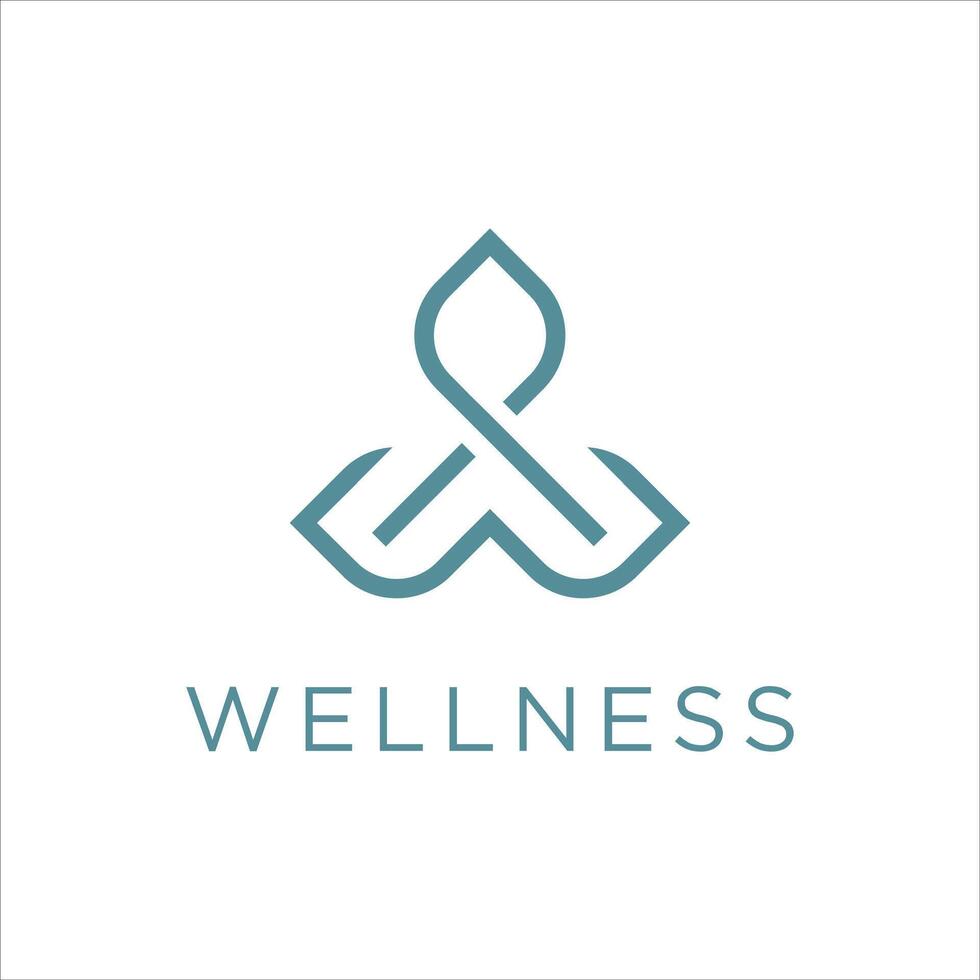 Wellness Logo Design Icon Template vector