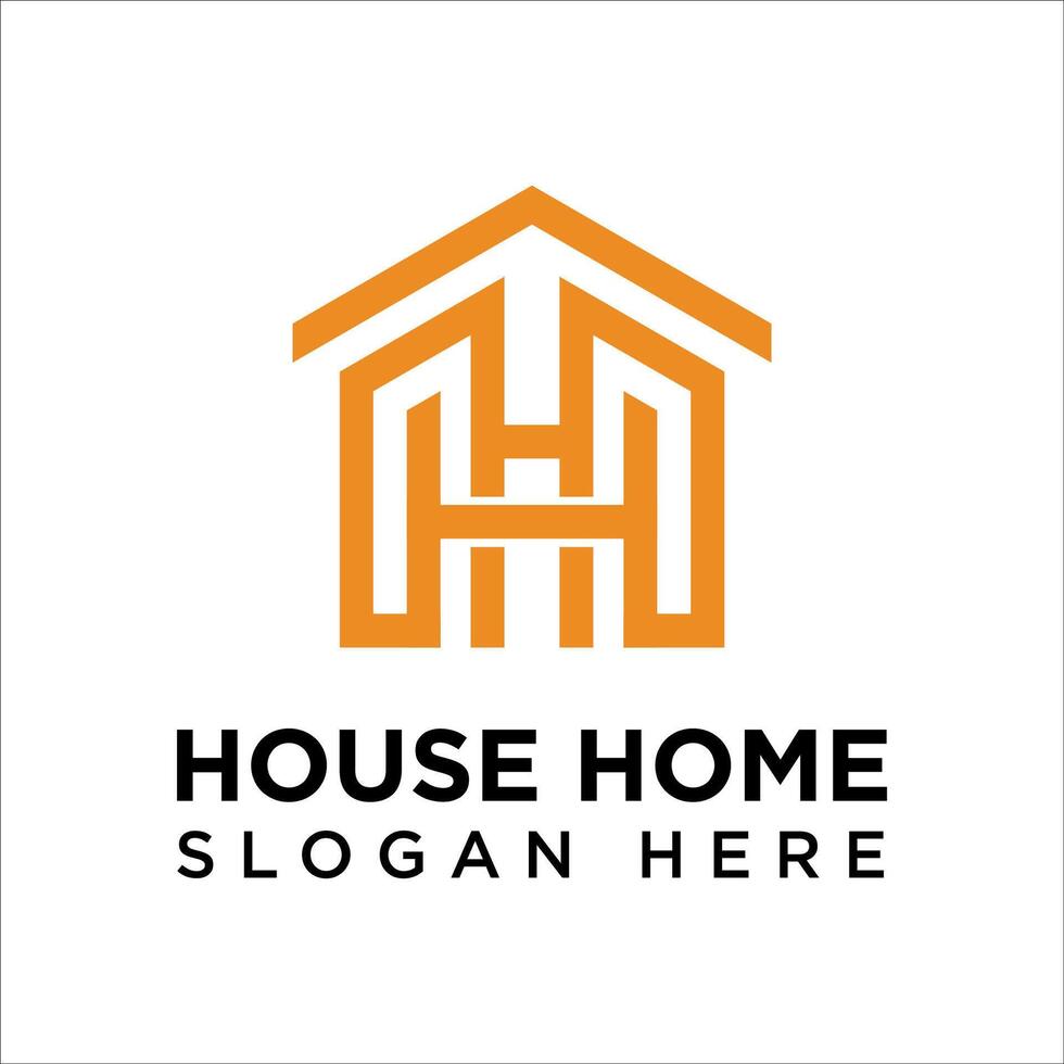 letter hh initial strong logo design template vector