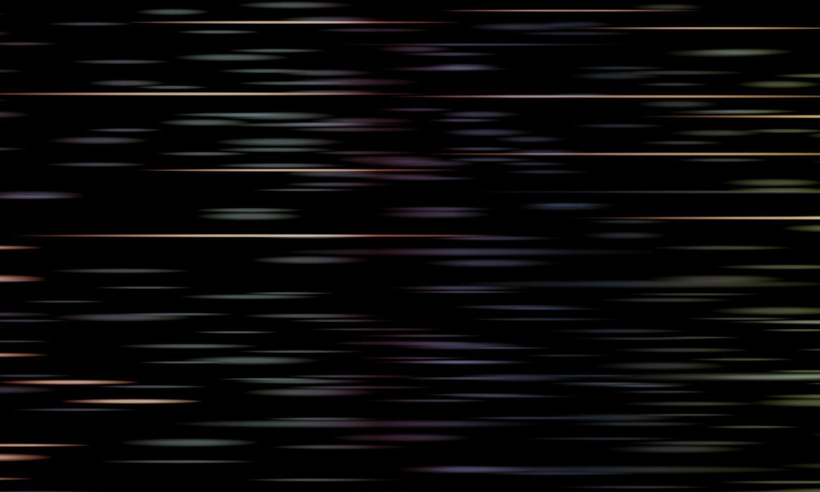 Glowing stripes. Beautiful flashes of light on a dark background. horizontal color line stripes black background. vector