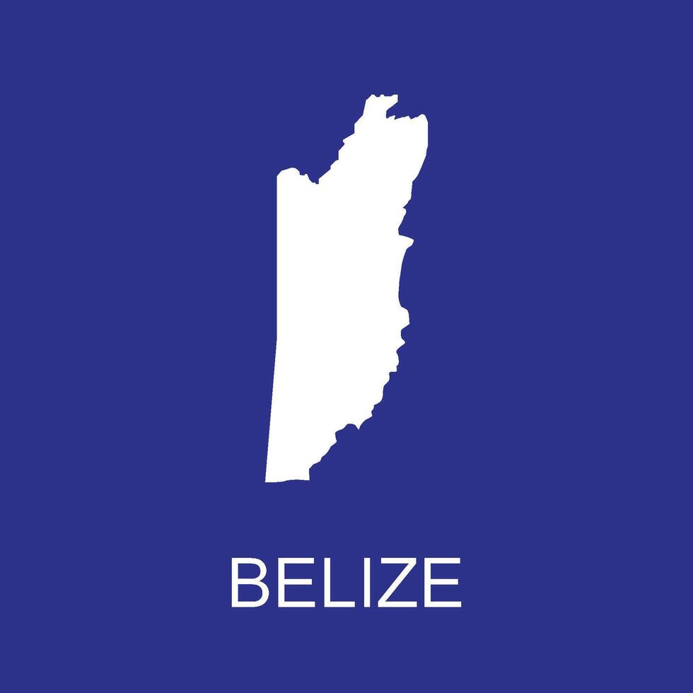 Belize country map icon vector