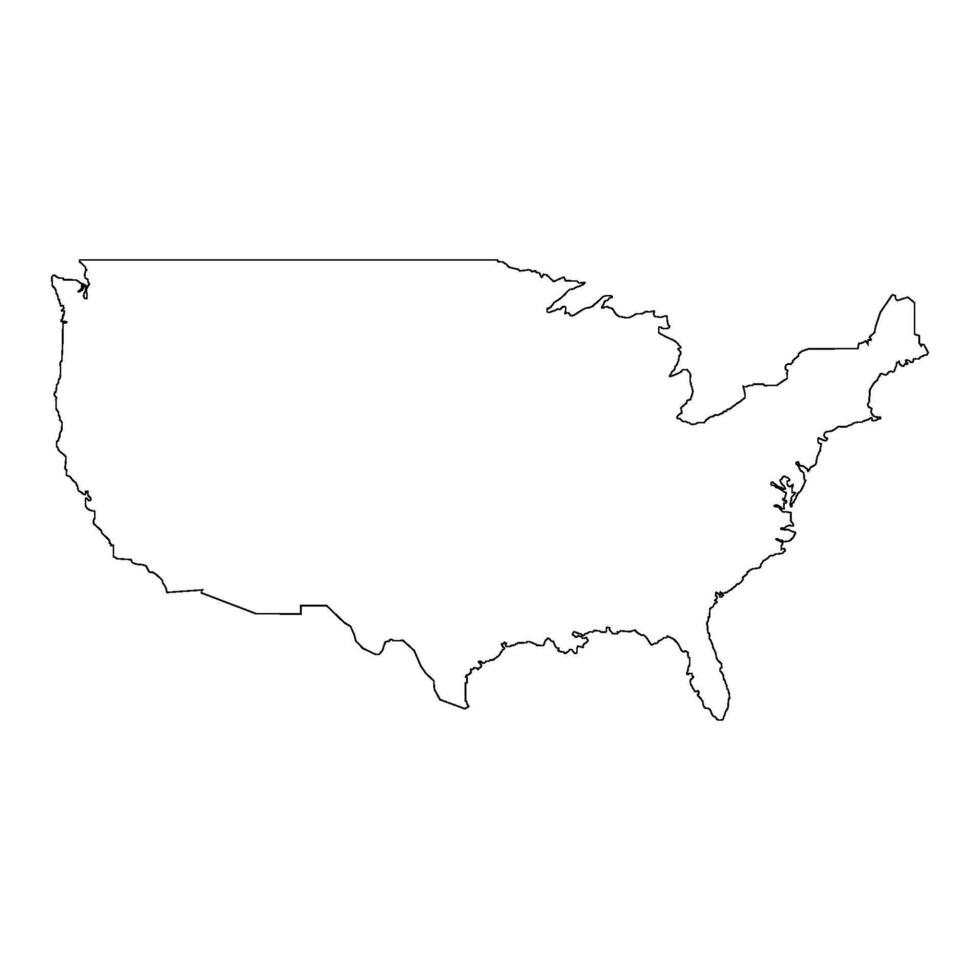 united states map icon vector