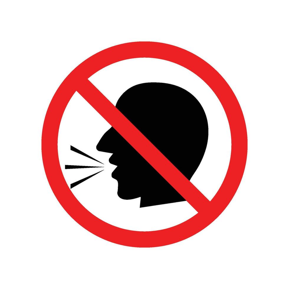no talking icon vector