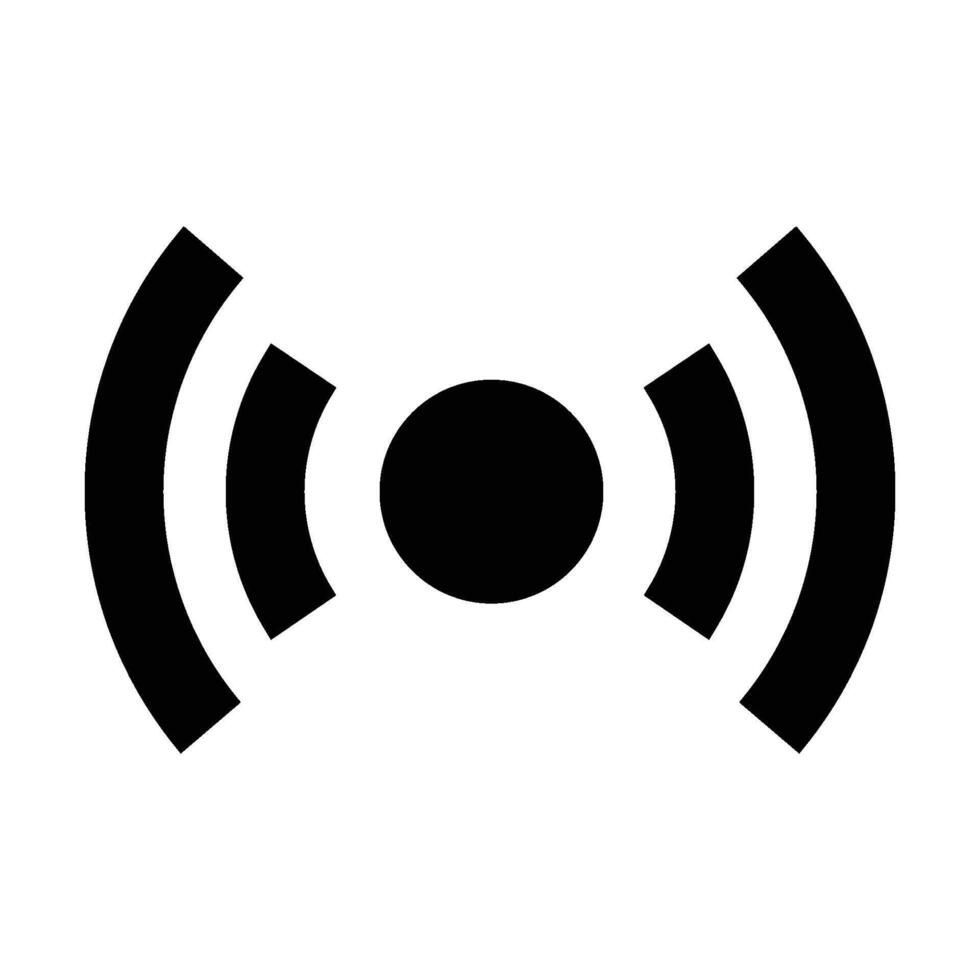A black and white icon of a radio vector