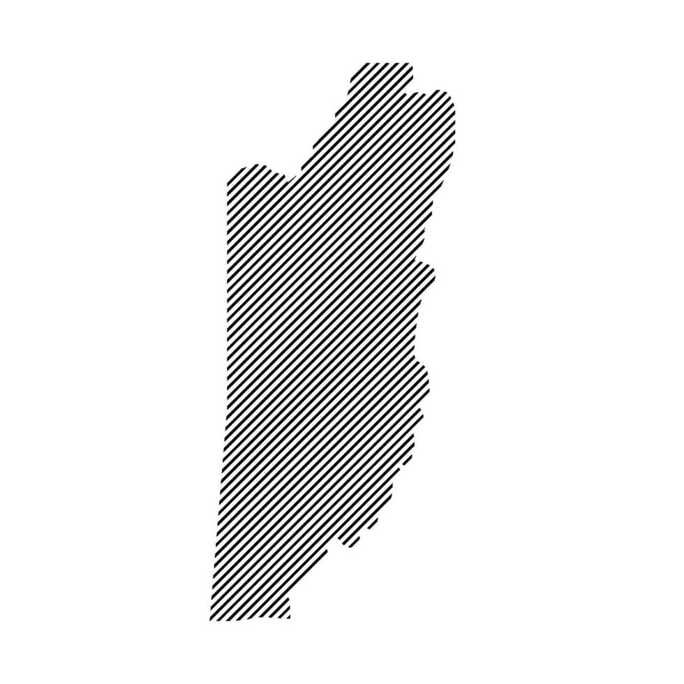 Belize country map icon vector