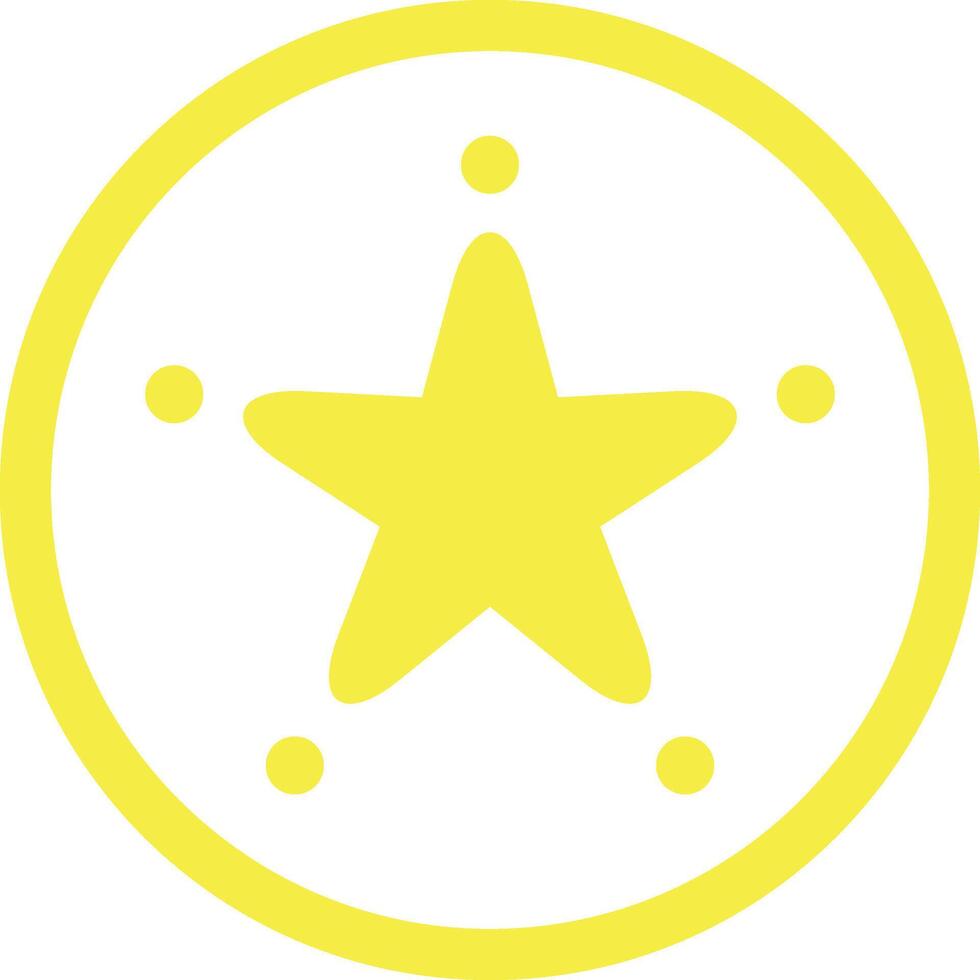 A star inside a circle vector