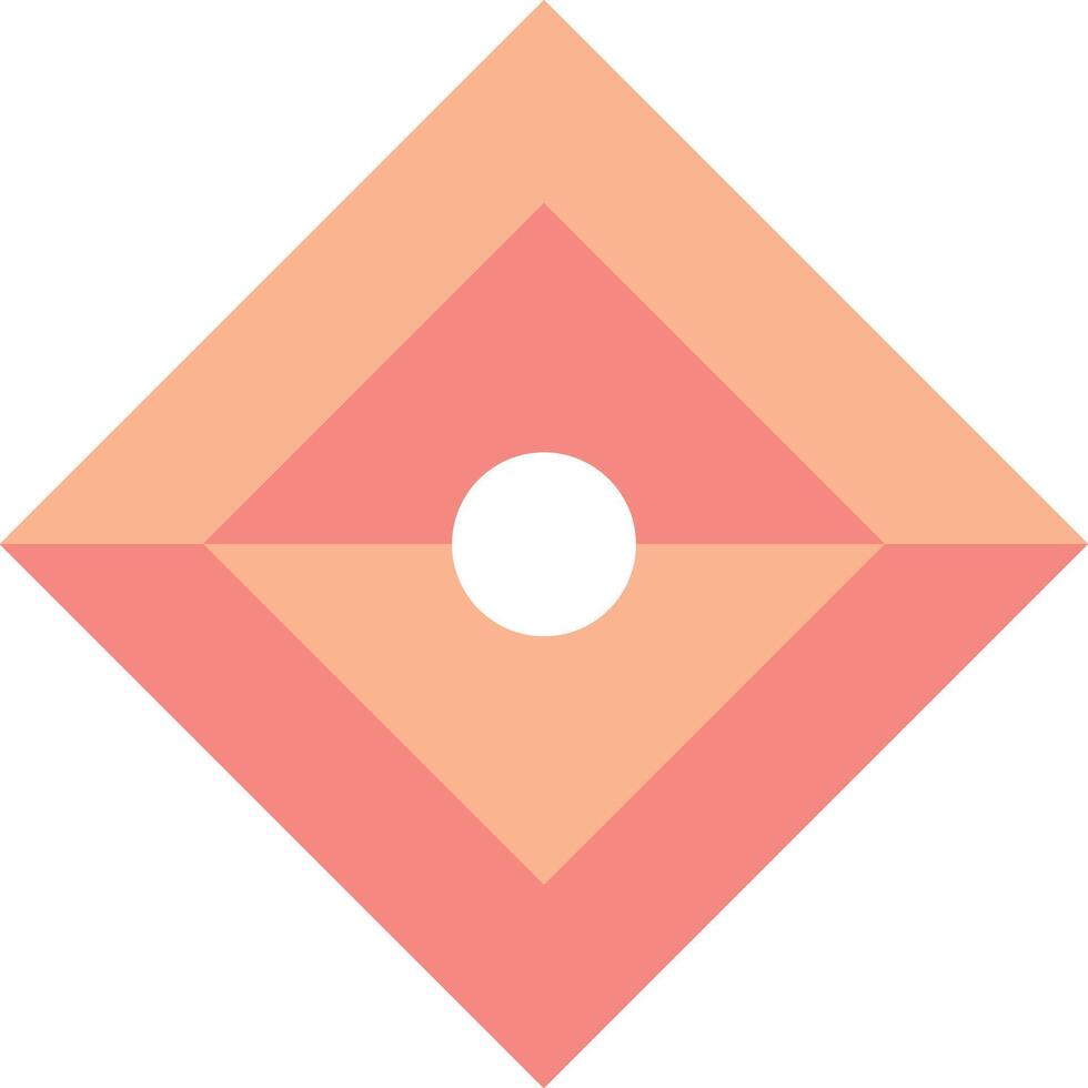 Simple flat style decorative shape vector