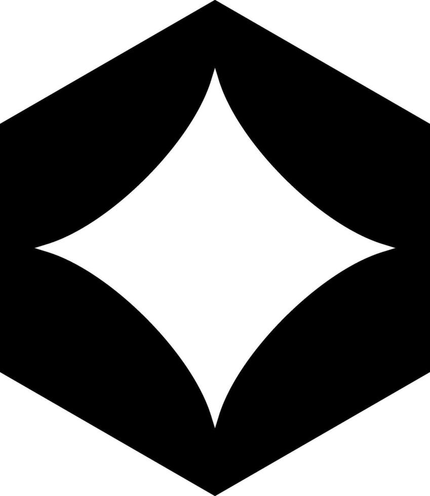 Graphic element in the shape of a hexagon vector