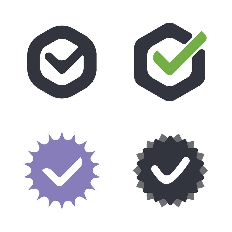 Check Mark Logo Template Icon vector