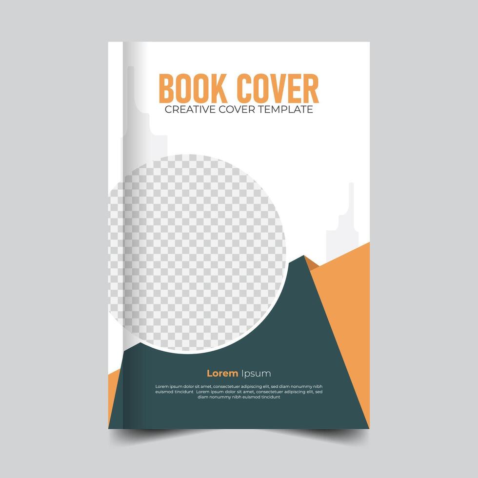 Modern creative annual report book cover design template with image, modern Book cover, unique style book cover, colorful book cover, new annual report, print-ready business cover design vector