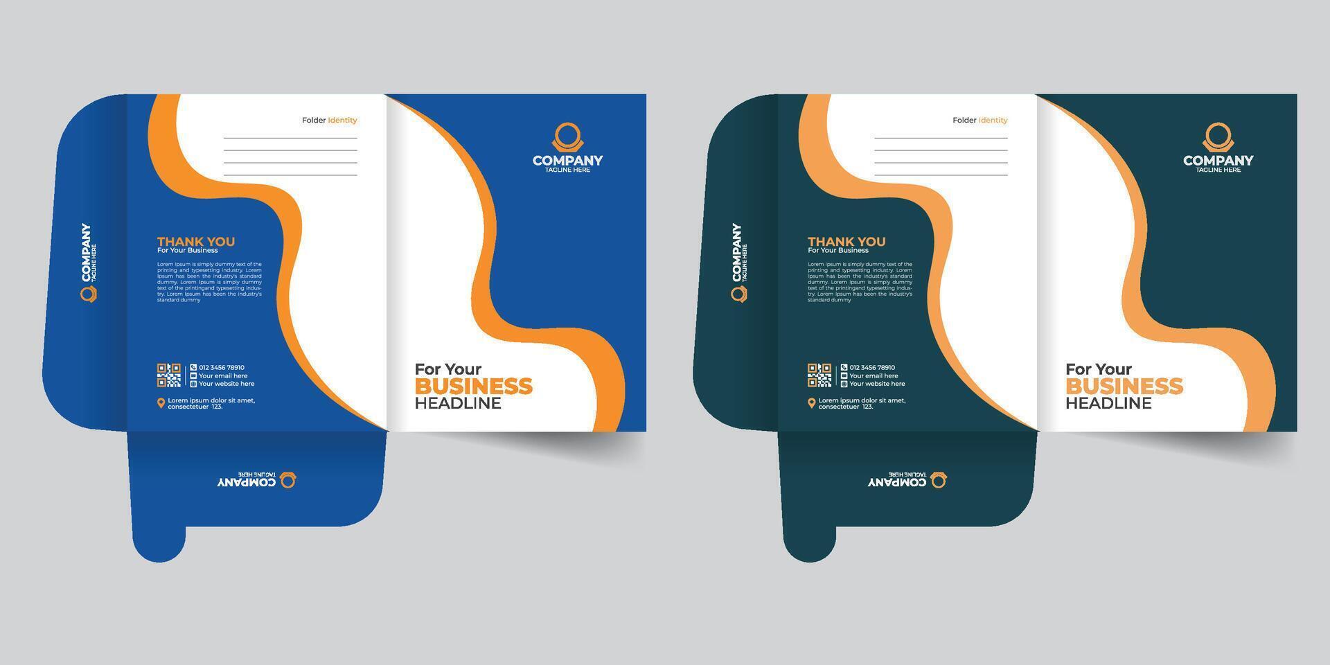 Professional creative Luxury corporate presentation Document Folders for your business, abstract and colorful file folder design real estate File Cases. vector