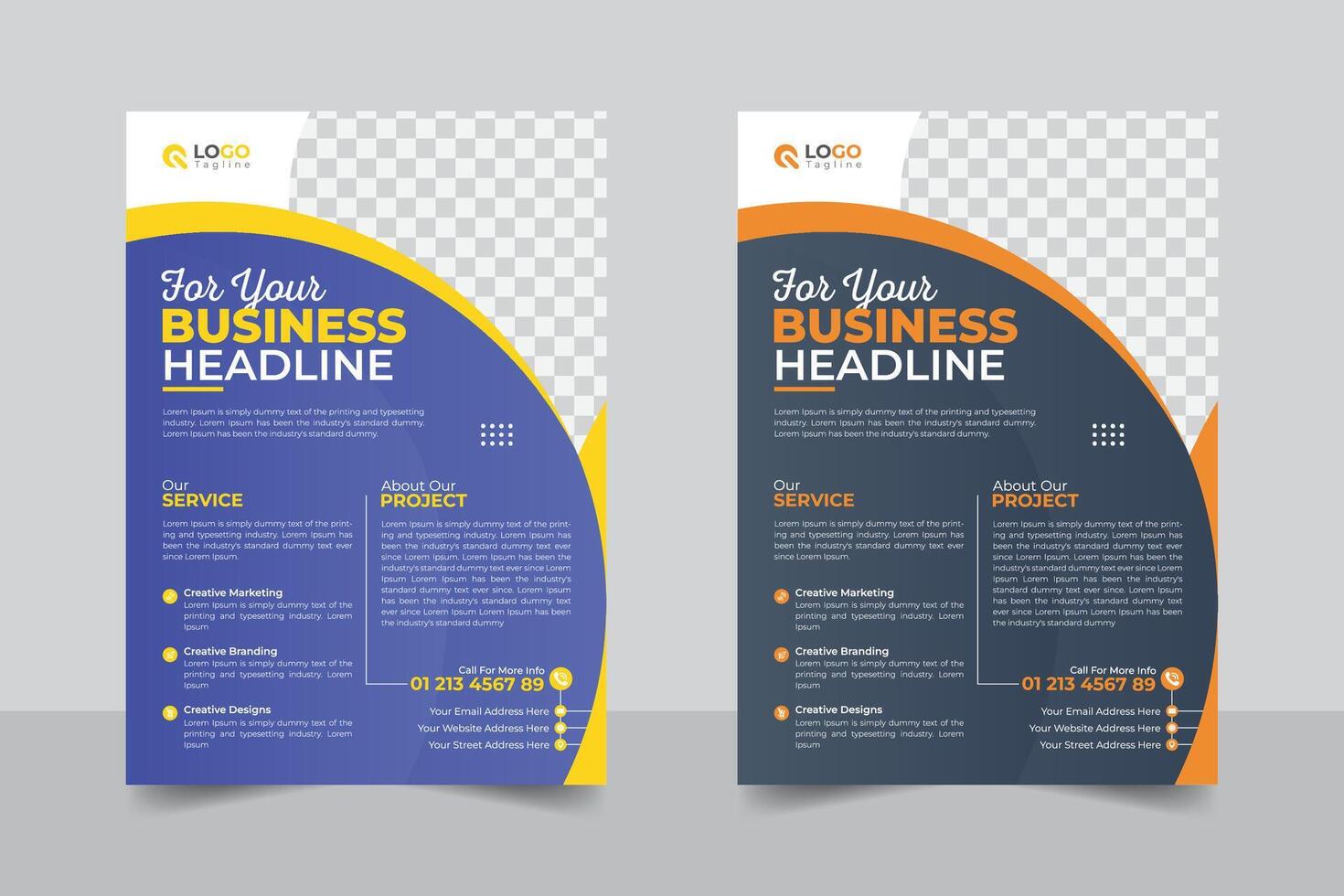 Colorful background Creative Professional Corporate Business Flyer Template Design, agency poster design vector