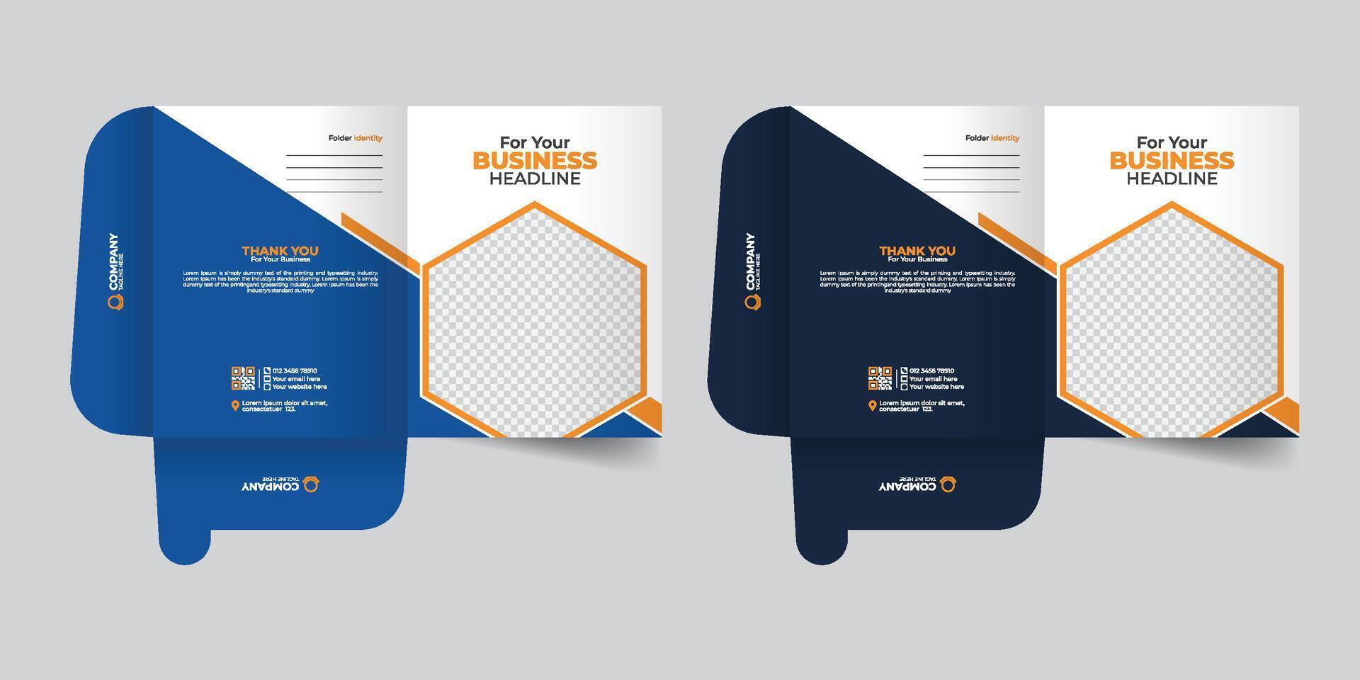 Company report cover or file folder vector