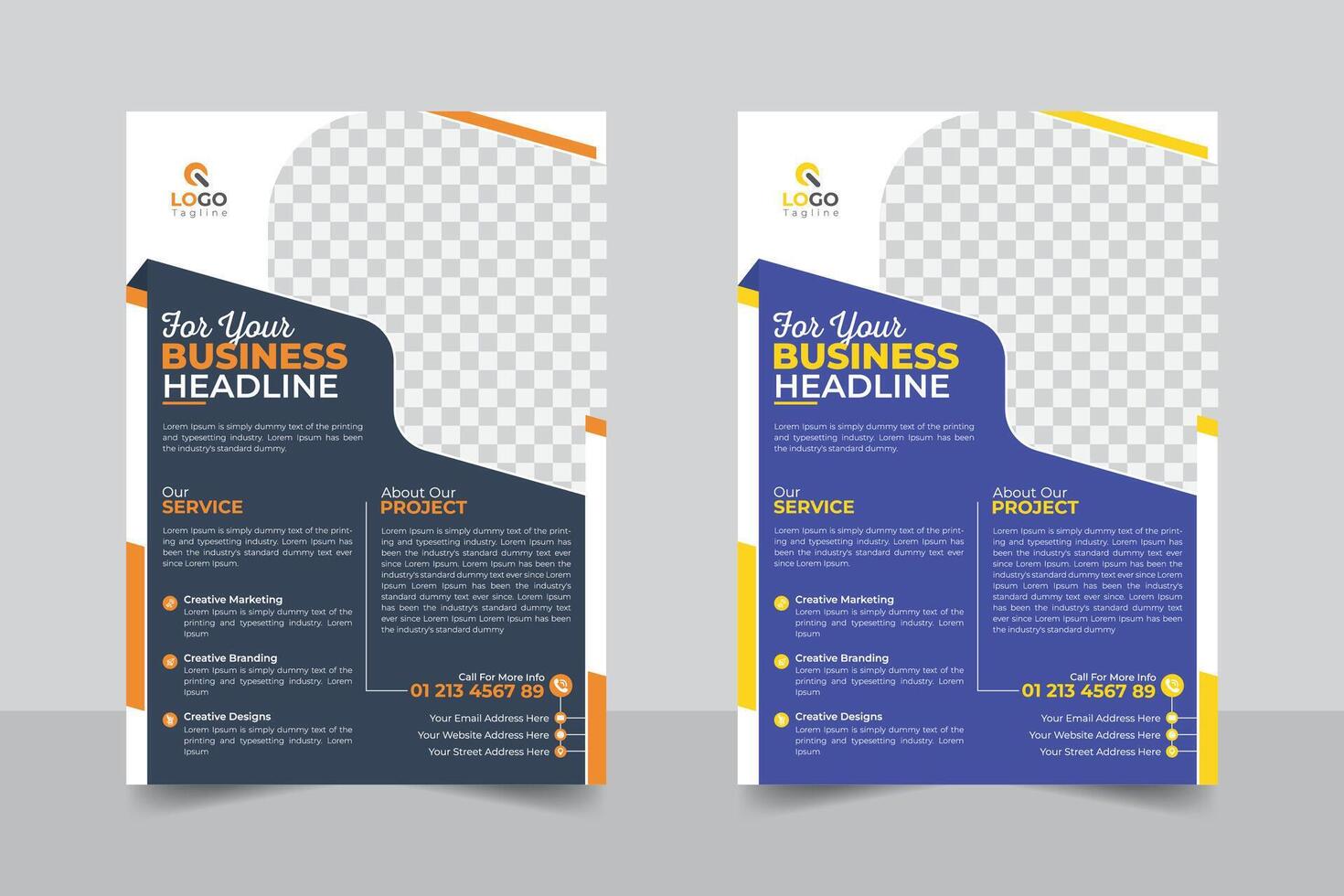 Colorful background modern stylish business flyer agency poster design template, Brochure design, poster, flyer in A4 business proposal, promotion, advertise, publication, cover page. vector