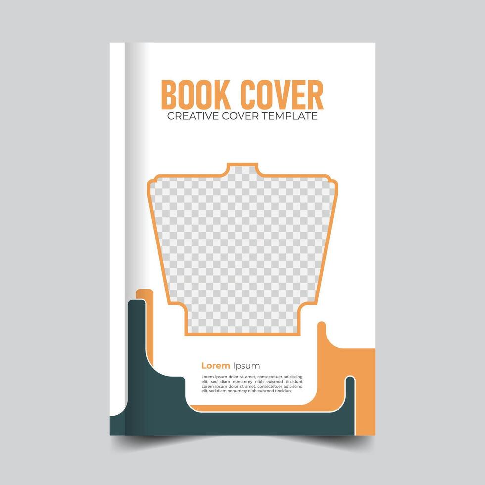 Abstract annual report cover with image, modern Book cover, unique style book cover, colorful book cover, new annual report, print-ready business cover design vector